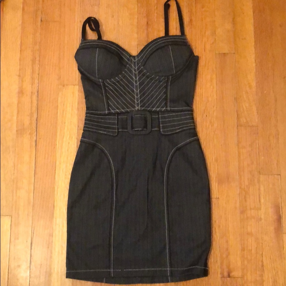 Entry Black Denim  Minidress, Small